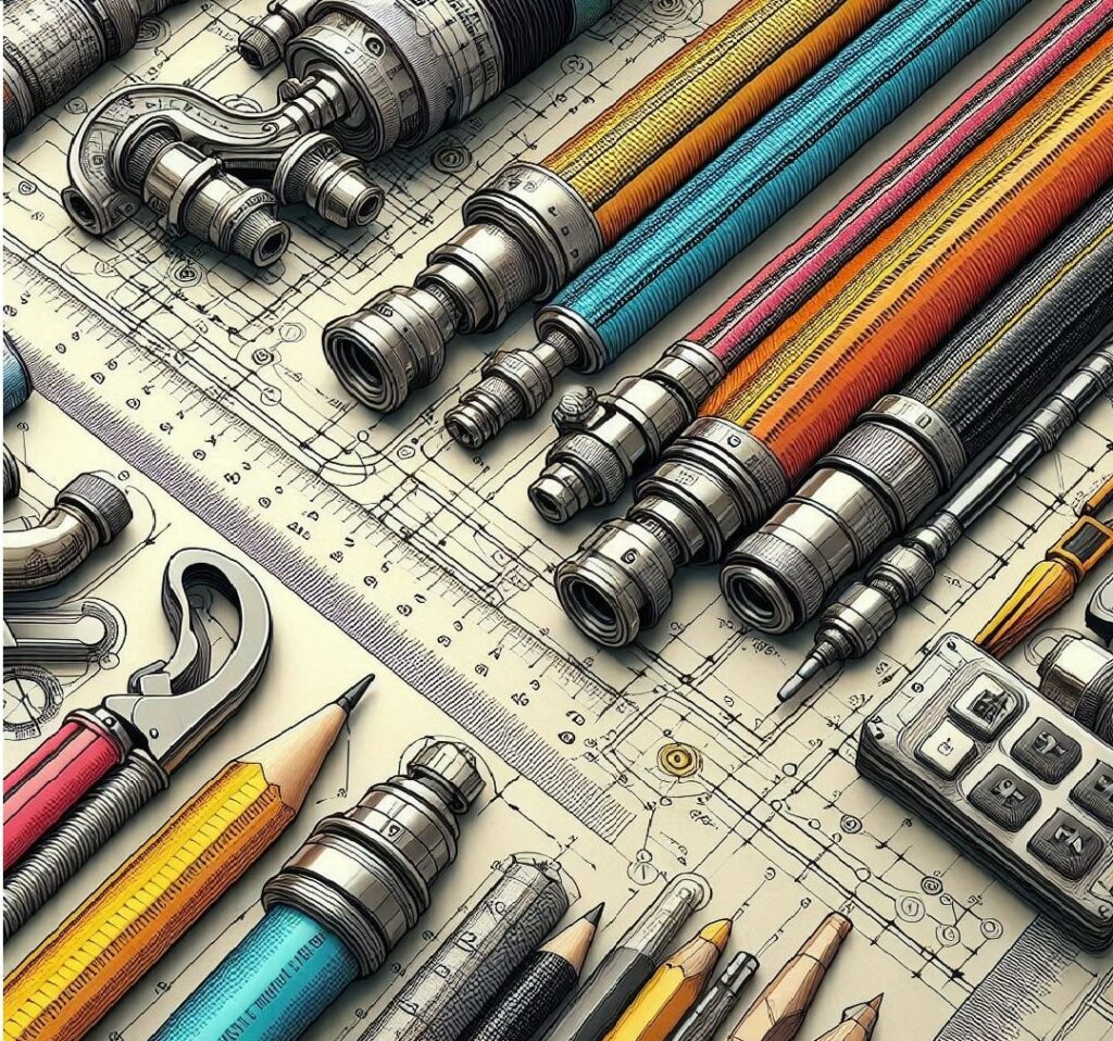 استانداردهای شیلنگ‌های هیدرولیکی برای اطمینان از ایمنی، دوام و کارایی این شیلنگ‌ها در شرایط مختلف طراحی شده‌اند. این استانداردها به پارامترهای مختلفی مانند قطر داخلی و خارجی شیلنگ، ضخامت دیواره، طول و شعاع خم، جنس لوله داخلی، لایه تقویت و پوشش خارجی شیلنگ، مقاومت در برابر سایش، خوردگی، مواد شیمیایی و عوامل محیطی دیگر می‌پردازند.