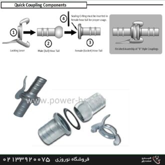 کوپلینگ باور، Bauer Coupling، کوپلینگ مکش، کوپلینگ گالوانیزه، کوپلینگ صنعتی، اتصالات سریع شیلنگ، کوپلینگ Bauer ایران، Bauer Suction Coupling.