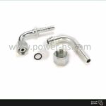 مهره دنباله خم آلمانی (Metric Female 24° Cone 90° Elbow) 