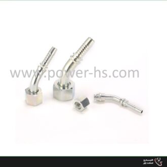 مهره دنباله نیم‌خم آلمانی (Metric Female 24° Cone 45° Elbow)